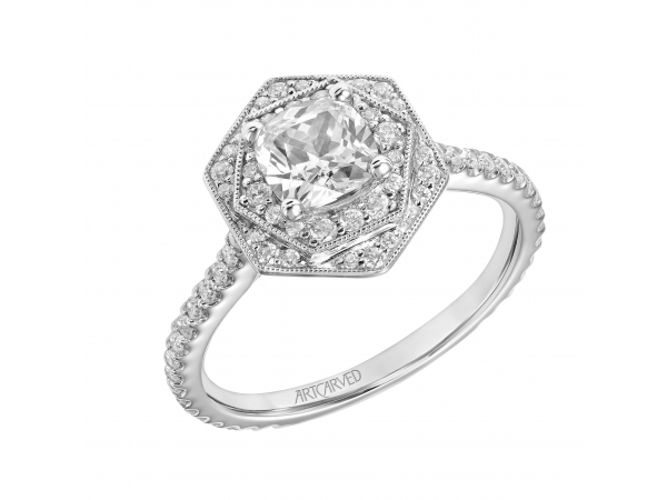 Vintage Inspired Diamond Engagement Ring